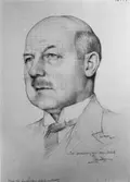 Studie till Landshövding Sven Lübecks porträtt. 1935 av Owe Zerge