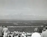 Människor vid havet.