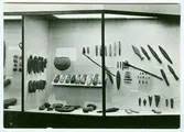 Vänersborgs Museum. Detalj av de förhistoriska samlingarna. Yngre stenåldern