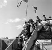 Den 18 april 1961. Gävle Varv. Stapelavlöpning av M/S 109
