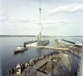 Den 21 april 1961. Gävle Varv. Regalskeppet 