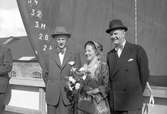 Den 27 augusti 1953. Gävle Varv. Sjösättning av båten M/S Lombardia


