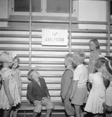 Skolstart i Tanneforsskolan 1950.