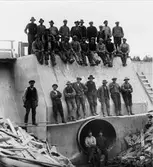 Kraftverksdammen i Ärån byggdes av folk från bl. a. Leksand