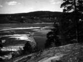 Utsikt från Kollsberg mot Brånberget och vårdhemmet i Västanvik.