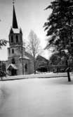 Endast tornet står kvar av Grue kyrka.