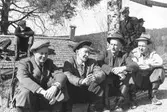 Fr. vänster Börje Börjars, Olle Wikström, Allan Gustafsson, Erik Uppvall, bakom till höger Berndt Weinholt.