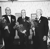 Från vänster: Kantor Karl Börjesson, revisor J A Henriksson och Per Oskar Persson.