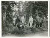 Frukost i skogen nära Norska gränsen. 