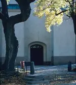 Kyrkport. Gävle Helige Trefaldighet kyrka.