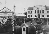 Utställning i Vetlanda år 1907 i Samrealskolan.