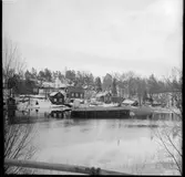 Köpmannebro. Kanalskeppare Olssons båt Lindö.