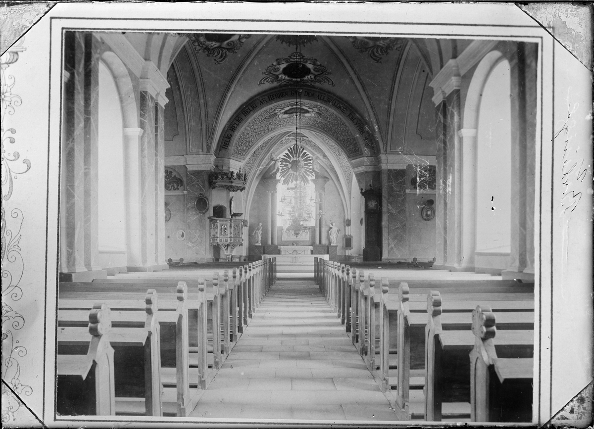 Henri Osti's Fotografiateliér, Reprophotography - interior of Bälinge Church, Bälinge, Uppland