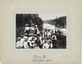 Elever vid Skara folkskoleseminarium på utflykt.