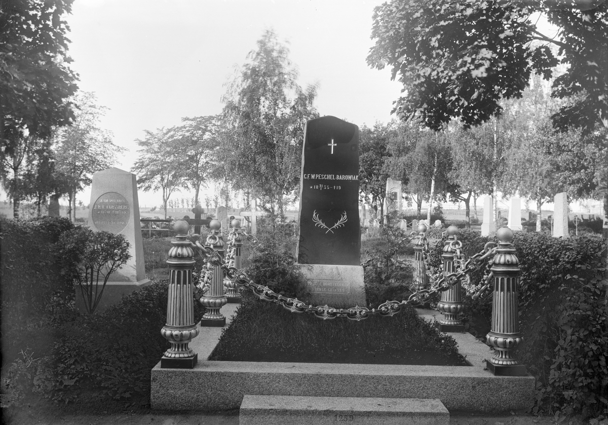 Henri Osti's Fotografiateliér, C F Peschel Barowiak’s Grave Care, Kåbo, Uppsala 1904