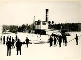 Isbrytning ångbåt.