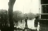 Översvämning vid Villagatan 1944.