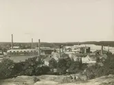 Vy över Gustavsbergs porslinsfabrik från Kvarnberget.