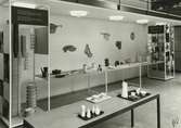 Interiörbild. Birgerjarlsgatan 2, permanent showroom för produkter från Gustavsbergs Fabriker.<br>
Personer: .