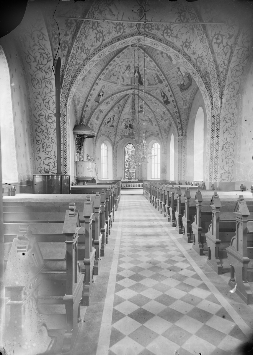 Henri Osti's Fotografiateliér, Skeppet med altaret, Danmarks kyrka, Uppland 1891