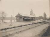 Öresjö anhalt. Borås-Herrljunga Järnväg, BHJ. Borås-Sjöbo-Öresjö-Skogsryd. Stationen anlades 1909