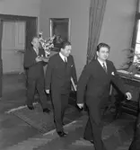 Landshövding Sandlers uppvaktning på Gävle slott vid 60-årsdagen.