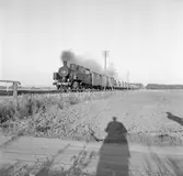 Statens Järnvägar, SJ N3 lok 1597 med tåg 4202 Gualöv-Bäckaskog.