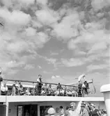 M/S Trelleborg, resande på soldäck