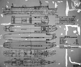 Måttskiss över tågfärjan Götaland