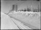 Snövallar på sträckan Åstorp-Gunnarstorp.