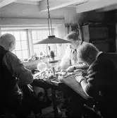 Skomakeriet på Skansen. Interiör. Personal.