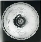 Björksta sn, kyrkan. Stämplar på botten av kalk. 