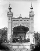 Musikestraden på restaurang Rullan, Uppsala 1880-tal