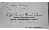 Vistkort Prof A M Annoni. Milanoutställningen.