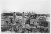 Vy över utställningen. Världsutställningen i Barcelona 1929.
