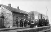 Markaryd Västra station
Skåne - Smålands Järnväg, SSJ motorvagn.