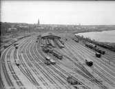 Bangården vid Nässjö station.