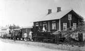 Degerfors station. Vikern - Möckelns Järnväg, WMJ lok 1 