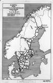 Sveriges elektriferade järnvägar. Karta