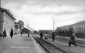 Järnvägsstationen i Köping.