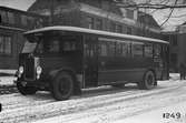 Leveransfoto av Scania-buss tillverkad för Stockholms Spårvägar, SS. Halvhyttare. Karossen tillverkad av Aktiebolaget Svenska Järnvägsverkstäderna, ASJ.