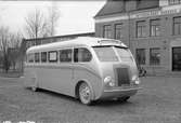 Reo-buss för Lindblads, Stockholm. Karossen tillverkad av Aktiebolaget Svenska Järnvägsverkstäderna, ASJ. Leveransfoto.