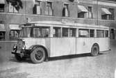 Tidaholms-buss för Malmö spårvägar. Halvhyttare. Karossen tillverkad av Aktiebolaget Svenska Järnvägsverkstäderna, ASJ. Leveransfoto.
