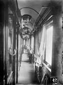 Interiörbild från den kungliga vagnen, Statens Järnvägar, SJ Ao3 1864. Ursprungligen byggd för drottning Victoria 1909. Ombyggd till kronprins Gustaf Adolfs vagn 1932 och slutligen slopad 1966.