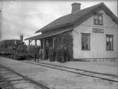 Hjo - Stentorp Järnväg, HSJ lok 2 vid Fridene station.