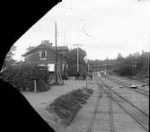 T semafor
Stationen anlades 1876. Stationshuset flyttades 1904 till nuvarande plats, och samtidigt utbyggdes bangården. Stationshus i två våningar i trä