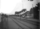 Litet envånings stenhus lika Gistadtypen. Stationen anlades 1873. En- och enhalvvånings stationshus i tegel