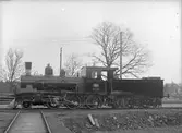 FFJ lok 10. Ånglok på vändskiva. Leveransfoto. Loket tillverkades av Nohab,  tillverkningsnummer 910. Loket levererades till Danmark.