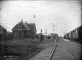 Grimeton station vid invigningen av Varberg - Ätrans Järnväg.