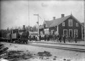 FJ-Falkenberg lok 5 på stationen